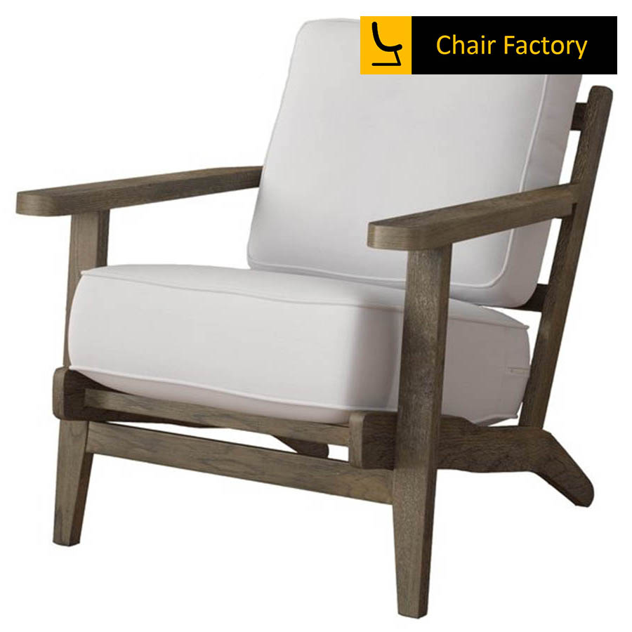 Burner White Accent Chair